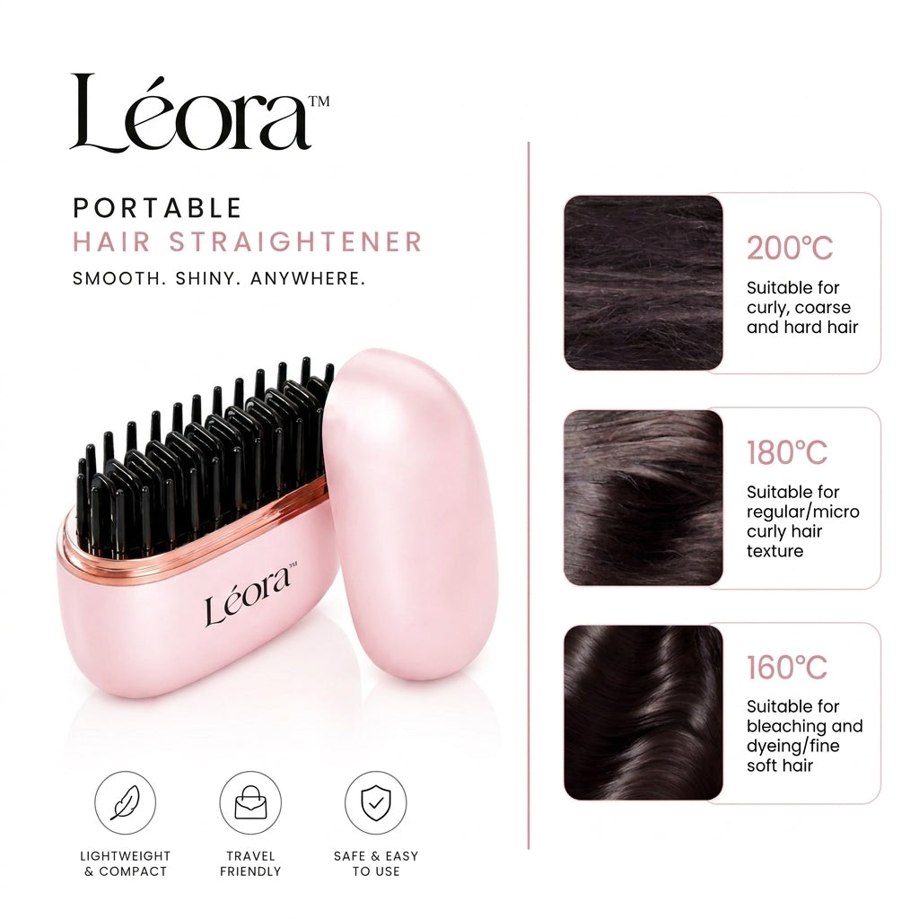 Léora™ Heating Pocket Hair Straightener